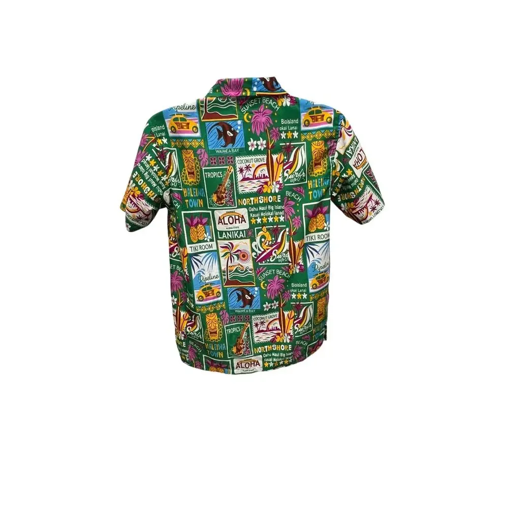 Vintage Waikiki Creations Shirt Mens S Hawaiian Aloha Vacation Button Up PRINT - Picture 4 of 4